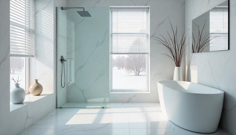 Freestanding Tub with Modern Fixtures