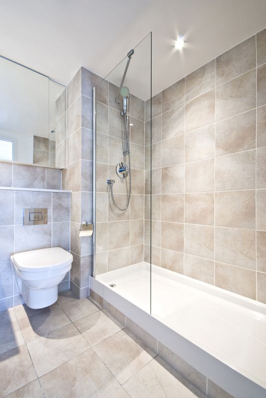 Contemporary Shower with Tiles